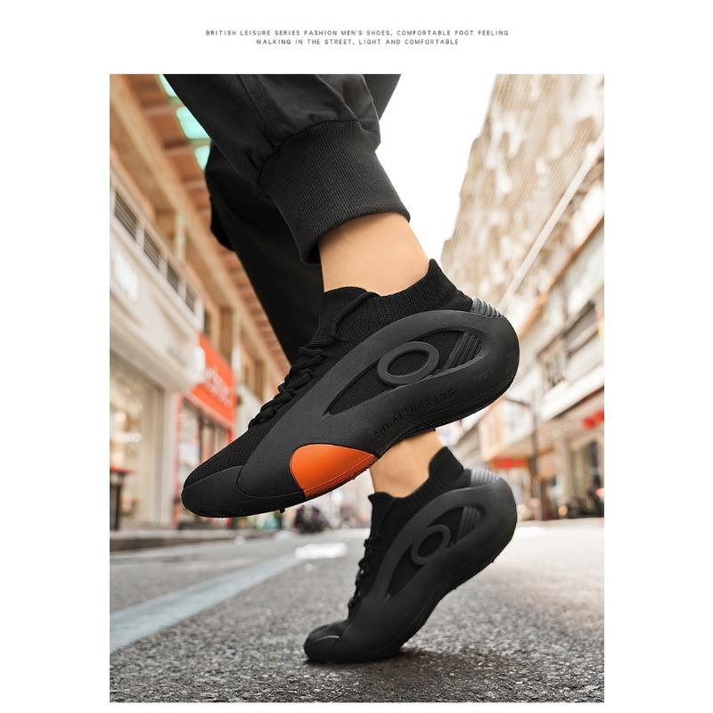 Men S Breathable Mesh Thick Sole Running Casual Sports Shoes