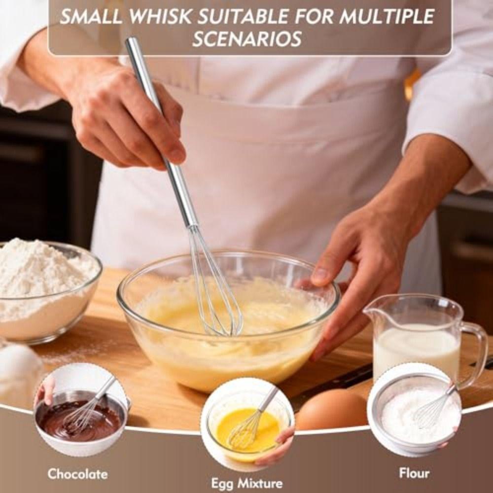 Manual Operation Stainless Steel Wire Whisk Handheld Egg Mixer Egg Beater  Baking Utensils