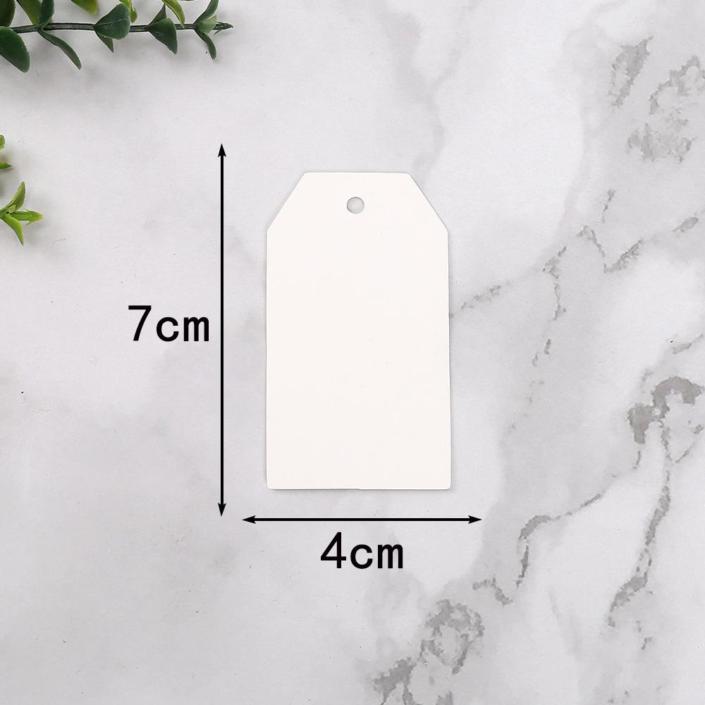 Trapezoid 4x7cm Kraft Paper Blank Hang Tag for Clothing, Baking, Packaging, or Decoration