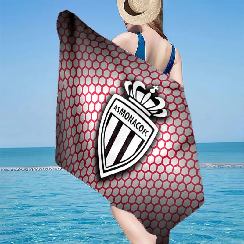 1PC As Monaco Crest Beach Towel - Soft, Absorbent Microfiber, Lightweight, Ideal for The Beach, Parties, Travel, Camping fan gifts