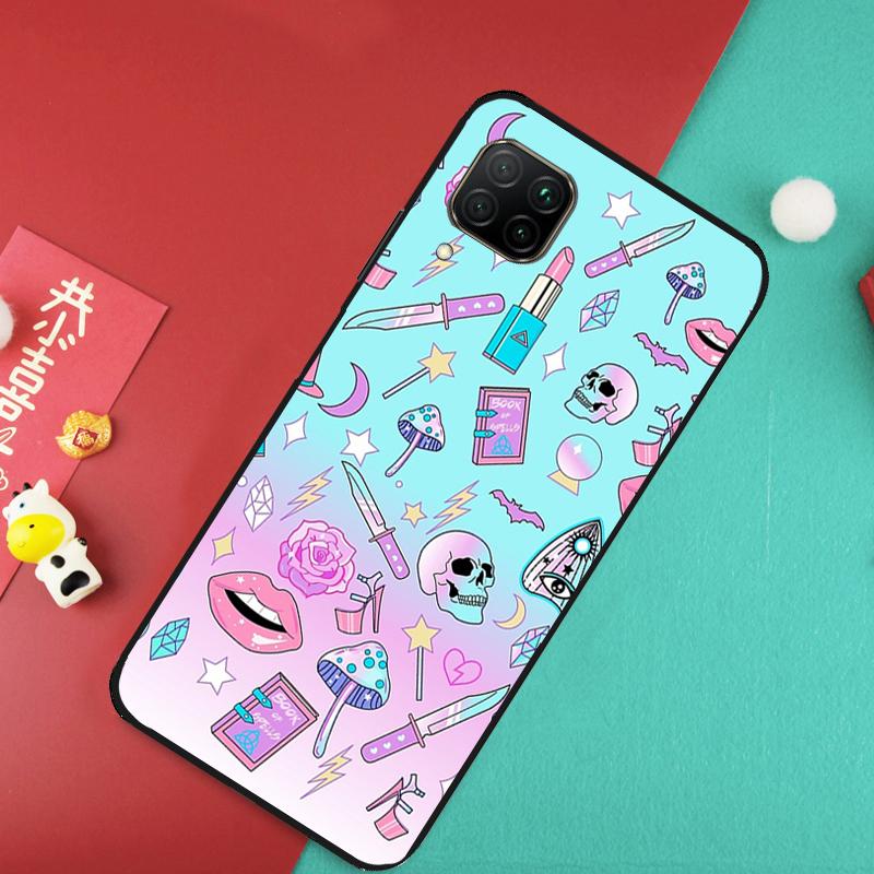 Pastel Goth Witchy For Huawei Nova 7i 8i 11i 12i Y73 Y72 Y61 Y91 Y90 Y70 Y60 9 10 SE 11 Pro P30 P40 Lite Case