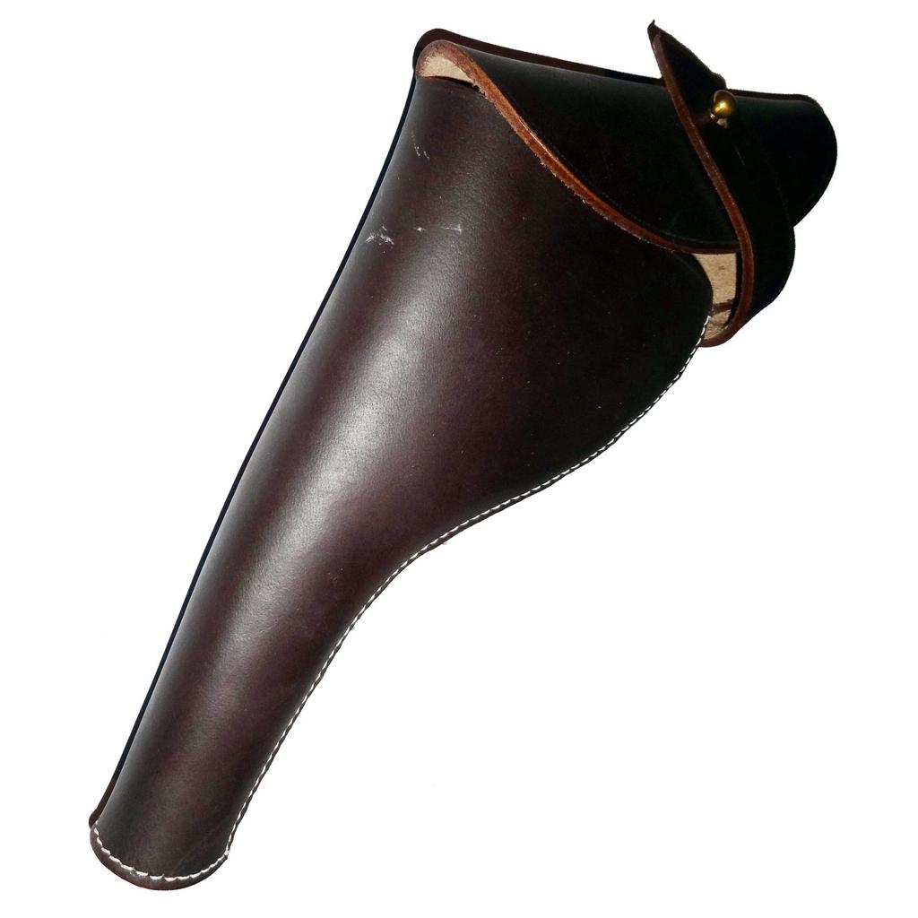 British .455 Webley Revolver Leather Holster LEFT HANDED - Dark Brown P7-DF1Q-Y23I