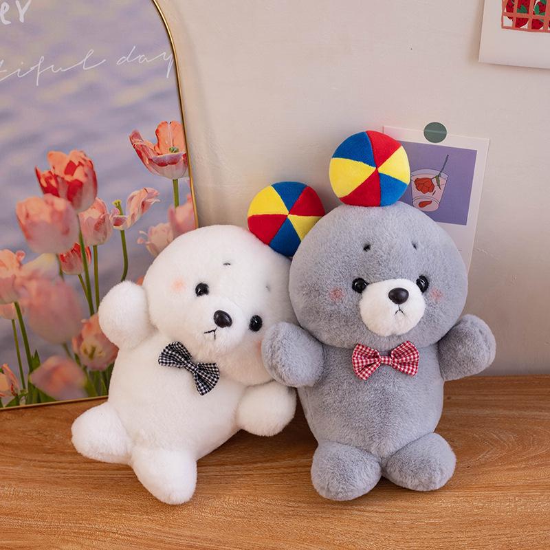 Cute Seal Plush Toy - Cartoon Animal Doll, Soft Bedtime Companion, Soothing Gift for Kids