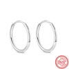 Orecchini a cerchio a cuore in argento sterling 925 100% scintillante lussuoso semplice moda momento perla donna gioielleria raffinata regalo per festival