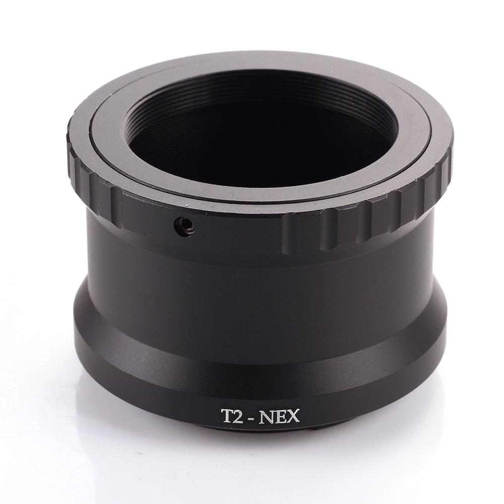 T2-nex Telephoto Mirror Lens Adapter Ring For Sony Nex E-mount Cameras For T2 T Mount Lenses чёрный