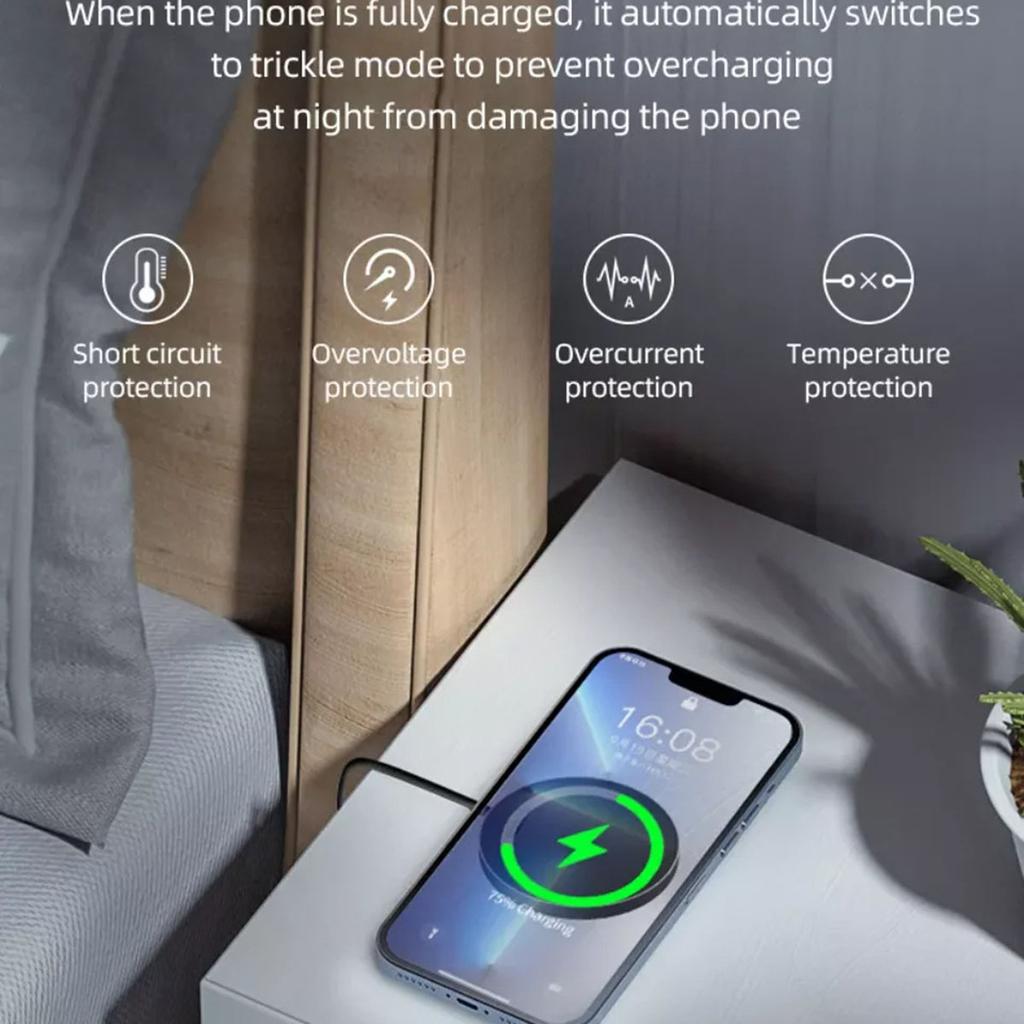 C12 Typ-C Kabel Runder Magnetischer Kabelloser Ladegerät Telefon-Ladepad