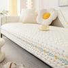 Fashion Nordic Sofa Mat Simple Embroidery Water Washed Cotton Dustproof Couch Cover Soft Anti Slip Furniture Protective Sleeve