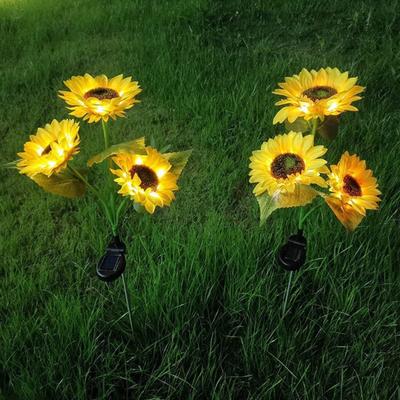 Solar Sunflower Garden Light Realistic Sunflower Solar Powered Outdoor Light Waterproof