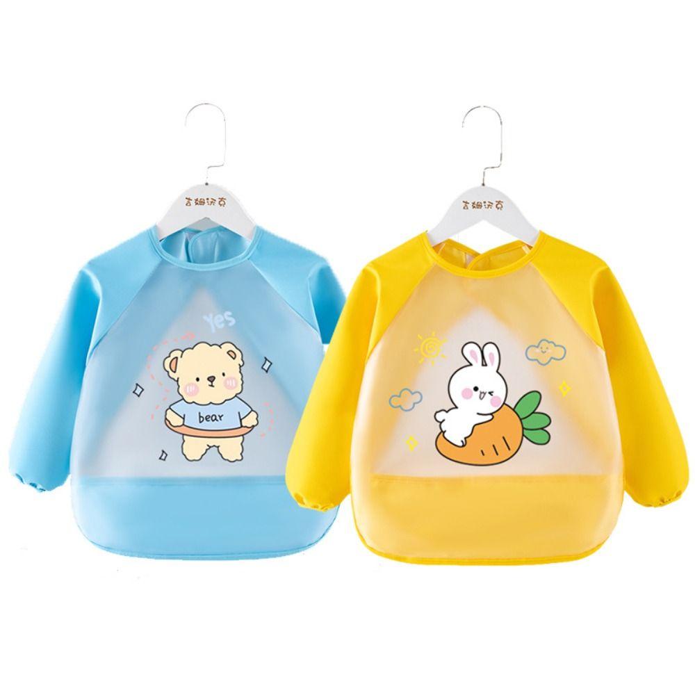 Long Sleeved Saliva Towel Burp Apron Waterproof Baby Bib Burp Clothes Baby Feeding Bib  Children