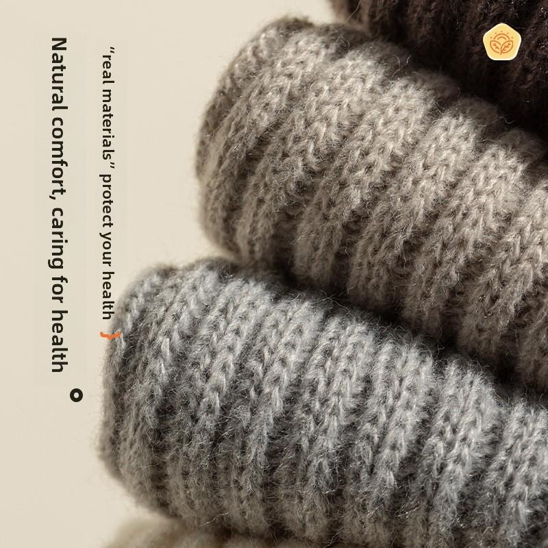 Cotton Pile Sock Set for Women in Winter, White, Warm, Double-needle Leg Coverings, Grey, Spring-autumn Knitted Stockings