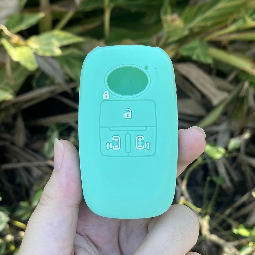 Rubber Car Key Fob Cover Silicone Protector Case Shell for Toyota RAIZE for Daihatsu Rocky 4 Buttons Fob Key Chain Accessories