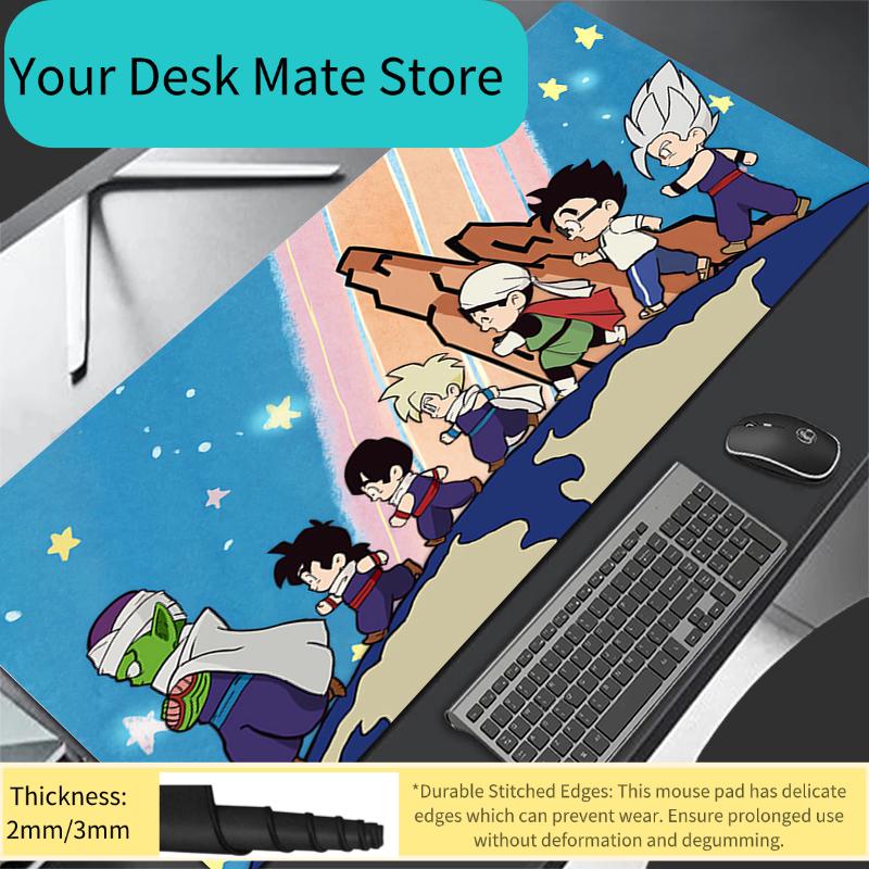 Gaming Mouse Pad Design Non-slip Rubber Sewn Edge Dragon Ball Extended Desk Mat HD Keyboard Pad Gamers And Office Work Mousepad
