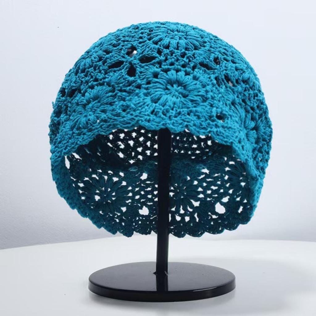 Women's Loose Fitting, Brimless Beanie, Knitted Hollow Hat, Toe Cap, Women's Hat, Thin Cut, Woolen Hat, Knitted Hat, Pile Cap