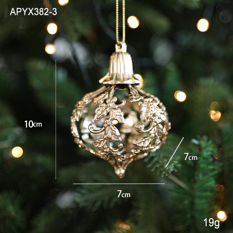 Cross-border Electroplated Christmas Tree Ornaments: Golden Snowflake & Reindeer Pendants