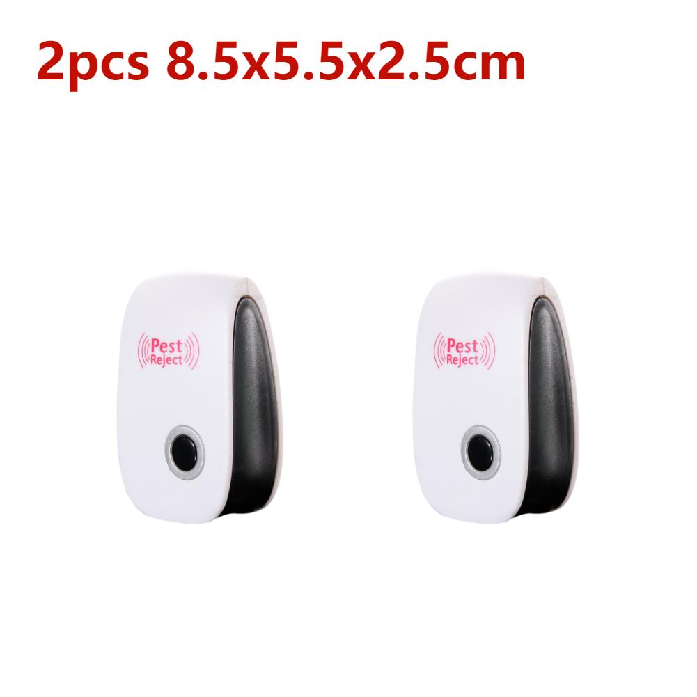 2Pcs Pest Reject Ultrasound Mouse Cockroach Repeller Device Insect Rats Spiders Mosquito Killer Pest Control Household Pest