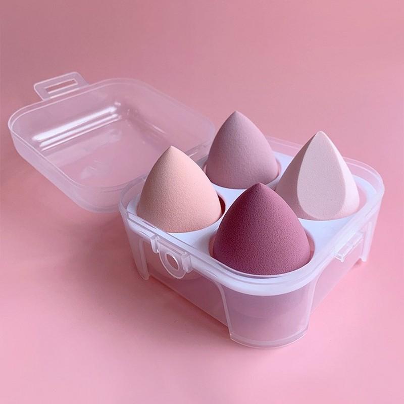 4 Pack Beauty Egg Set Soak Water Powder Puff Makeup Tools