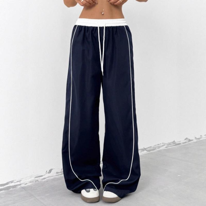 Spring and summer sports style women's clothing fashion loose casual niche hanging wide leg pants