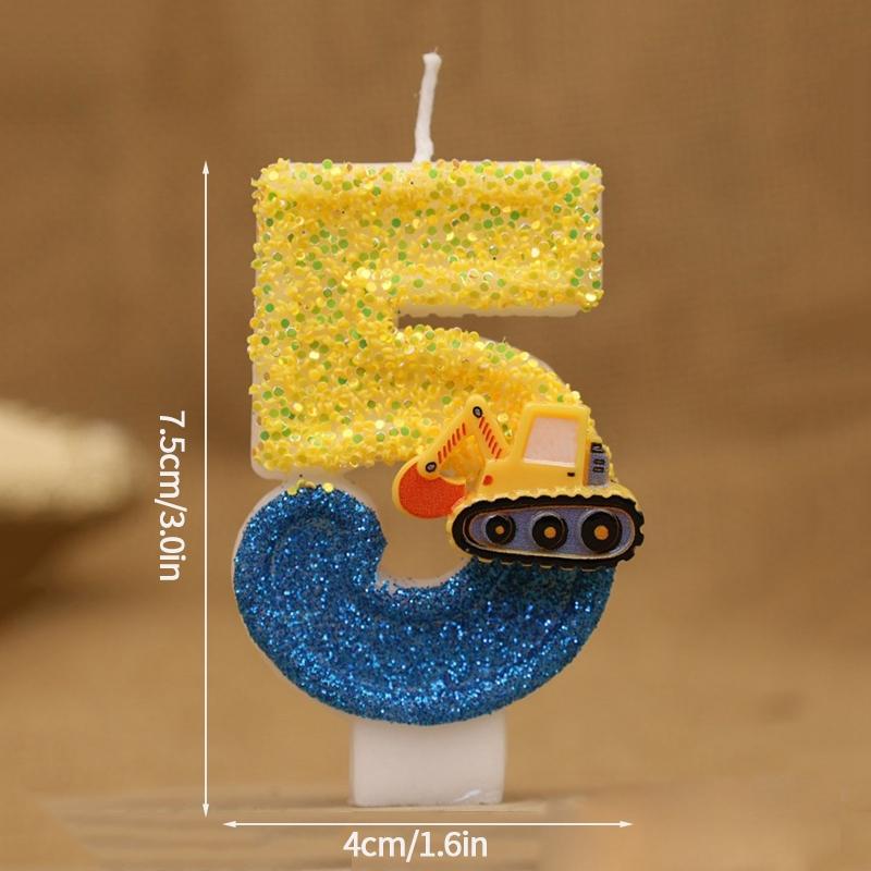 Snowflake Decor Number Candles Birthday Number Candles 0-9 Digital Cake Topper Birthday Christmas Party Decor Baby Shower