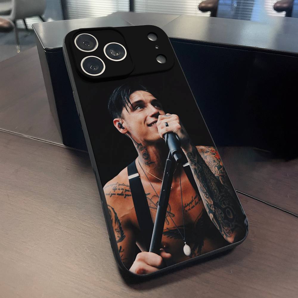 A-Andy Rock B-Biersack Phone Case For iPhone 17,16,15,14,13,12,11,Pro,Max,Plus,X,XS,SE4,E,Mini,Soft Black Case iPhoneXSMAX