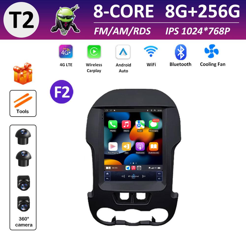 9.7 Inch Touch Screen Car Video for Ford Ranger 2012 2013 2014 - 2015 Radio Player Cooling Fan Wireless Carplay Head Unit WIFI