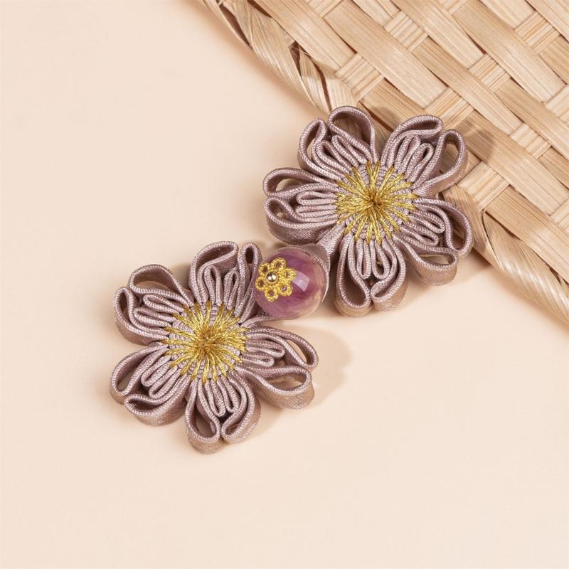 Traditional Cheongsam Knot Button Flower Shape Fabric Chinese Closures Buttons Sewing Fasteners for Clothing Decoration