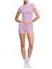 New European & American Women's Slim Fit Round Neck Short-Sleeve T-shirt Set