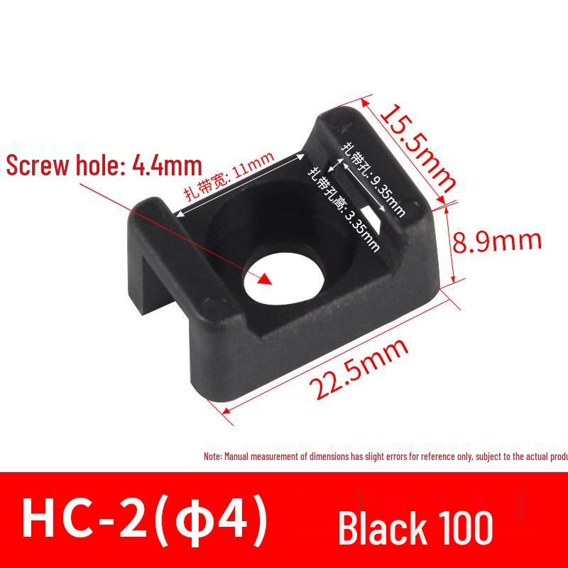 

Кріплення для кабельних стяжок сідлоподібне STM-0, набір 100 штук для організації проводів