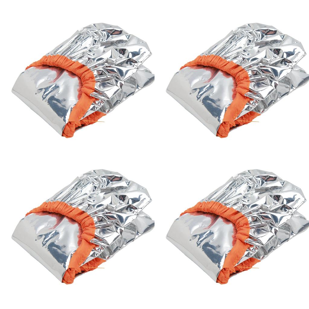 10pcs Hair Dye Processing Hat Constant Temperature Aluminum Foil Deep Conditioning Caps Silver