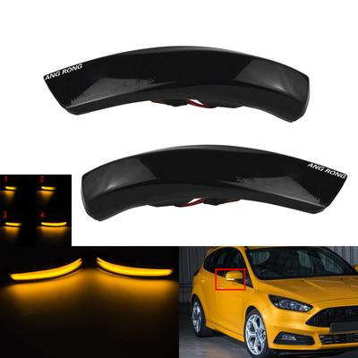 New Sequential Dynamic LED Side Mirror Turn Signal Light for Ford Focus 2 3 Mondeo 4 BA7 Rearview Mirror Indicator Pack of 2