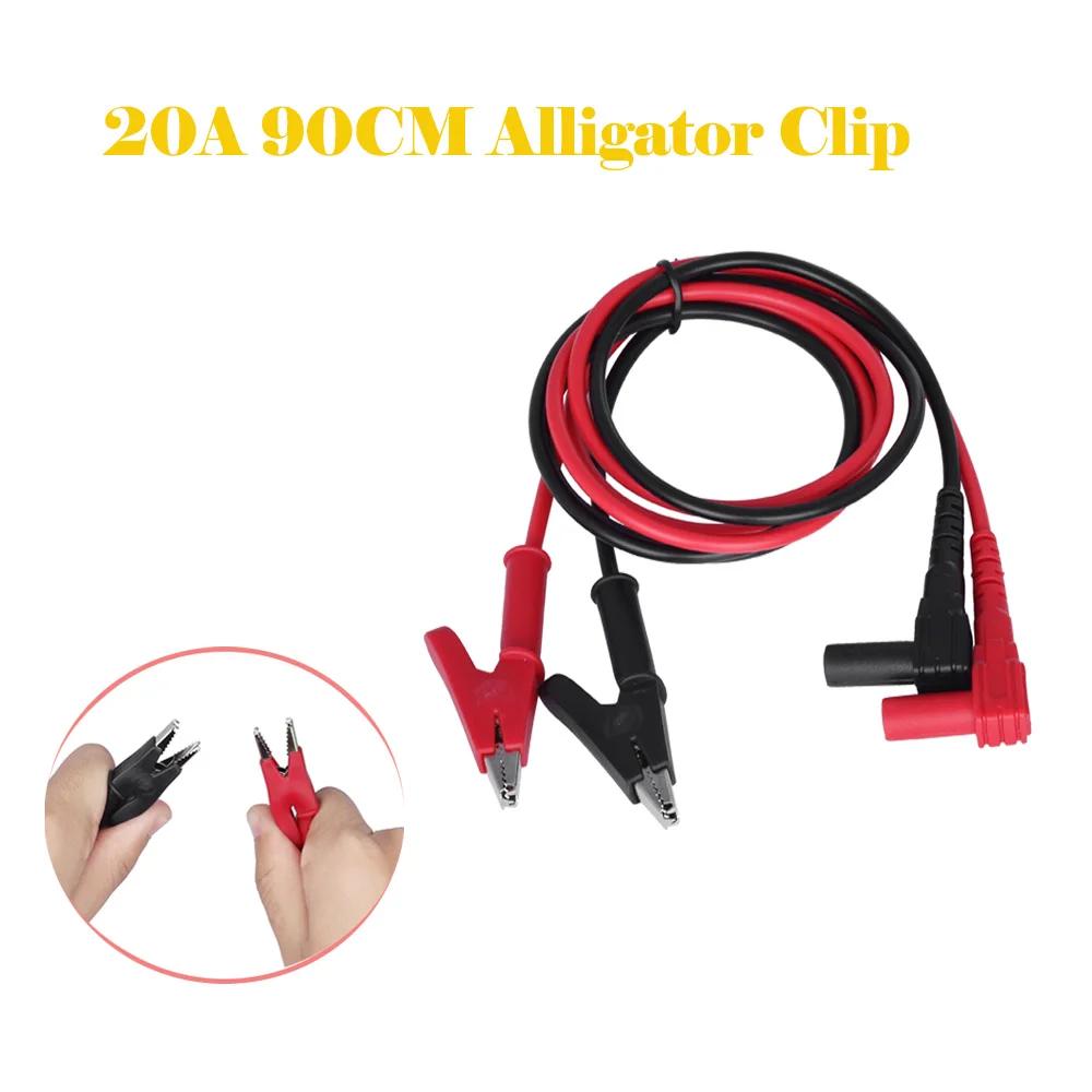 20A  Alligator Clip to Banana Plug Test Cable Lead Connector Dual Probe 4mm Crocodile Clip For Multimeter Measure Tool