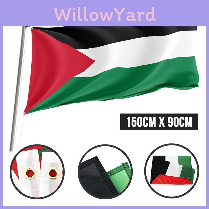 Large 5 X 3 Ft Palestine Flag Eye-catching Design Perfect For Palestinian Supporters