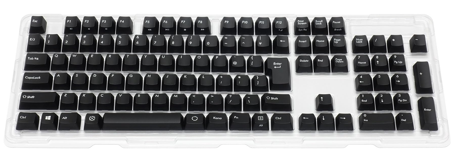 

FILCO PBT Two-Color Molded Keycap Set for Majestouch, 108 Keys, Japanese Layout, No Kana Printing, Includes Key Puller, Black (FKCS108NBTZ)