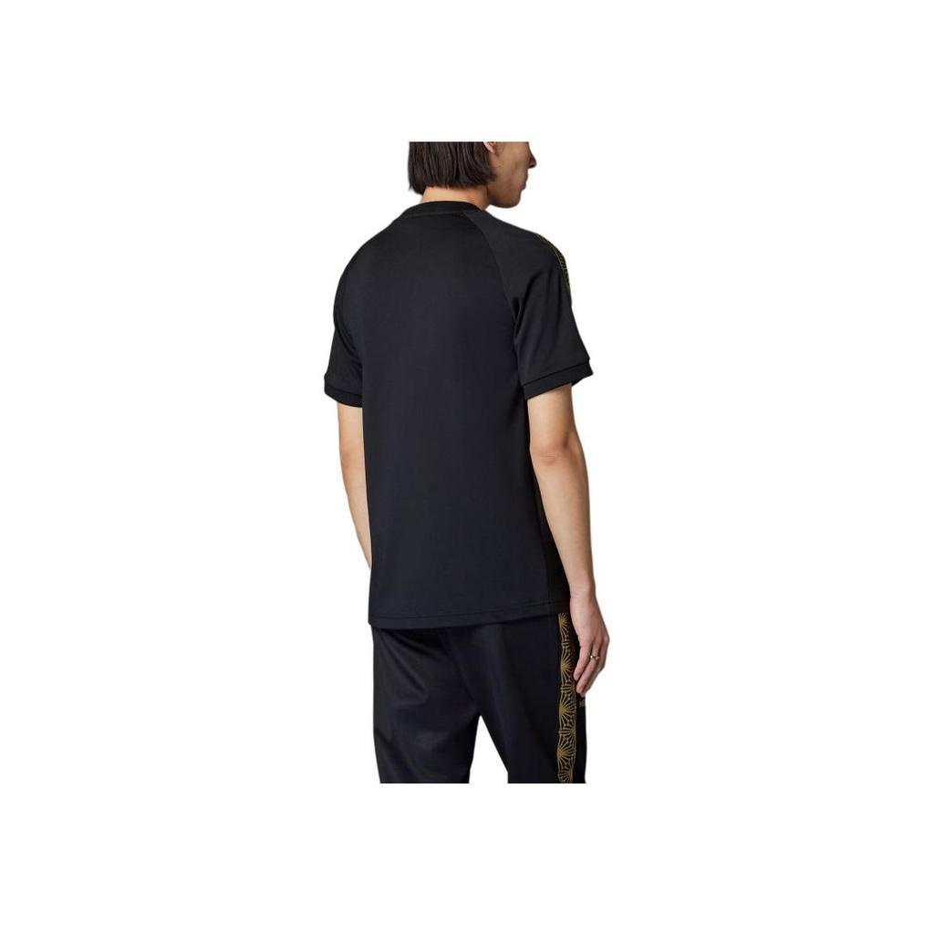 Adidas Originals SS25 Mexico Gold Equipment Series Soccer Pullover Casual Short Sleeve T-Shirt Men Tops Black JE5336