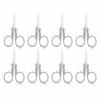 8pcs Stainless Steel Travel Scissors Foldable Design Small Scissors Folding Scissors  For Home Use