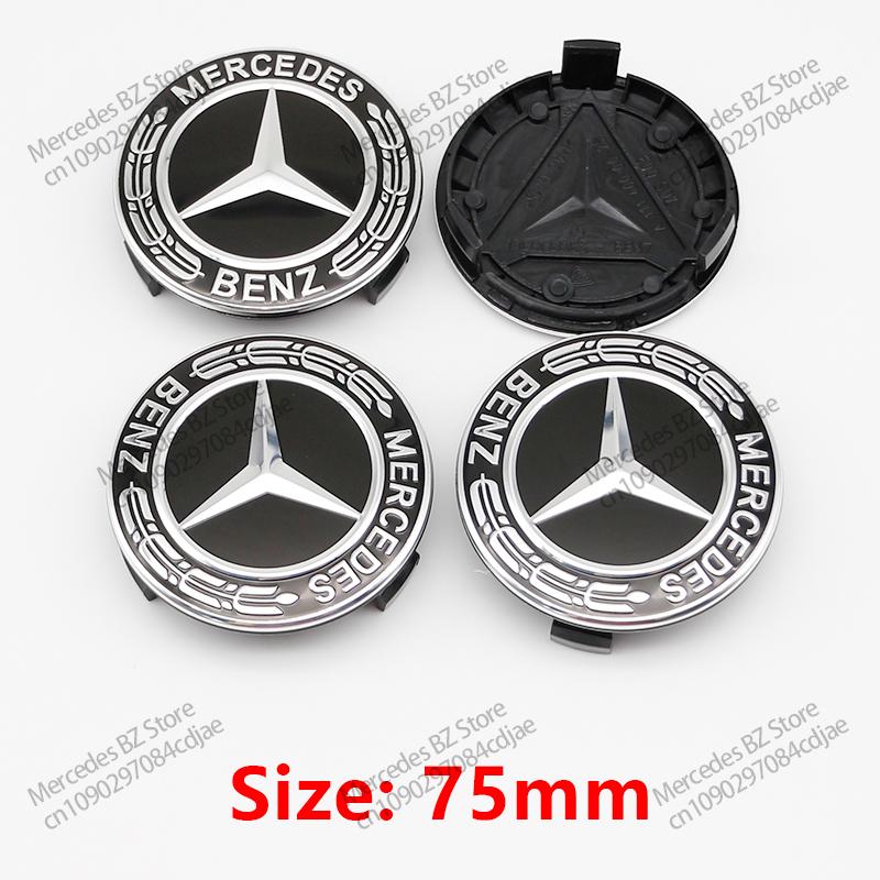 4pcs 56mm 60mm 75mm Car Wheel Center Logo Hub Cap For Mercedes Benz AMG Apple Tree W211 W205 W213 W203 C218 A207 CLA CLS E Class