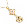 Elegant Zircon Clover Pendant Necklace - Light Luxury Design