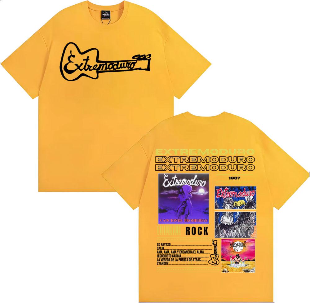 Rock Band EXTREMODURO Album Cover T-shirts for Men Retro 90s Hip Hop Classic T Shirt Summer Tops Oversized Short Sleeve T-shirt