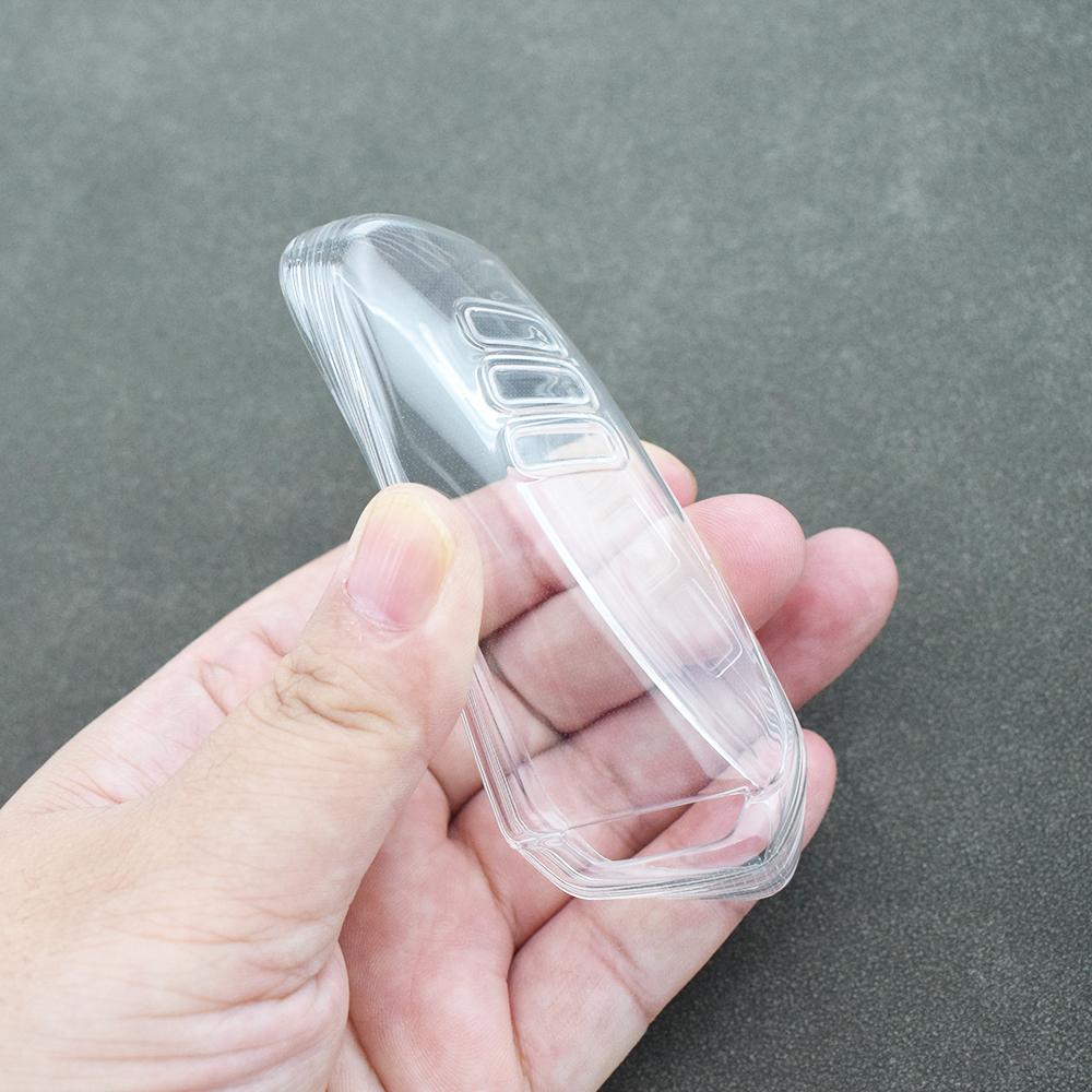 Keyless Shell Fob Holder 7 Buttons Transparent TPU Car Key Case Cover for Kia Sportage Niro Hybrid Sorento MQ4 EV6 GT-Line K8 V6