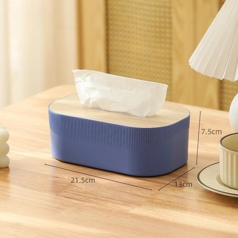 Wooden Tissue Box Cover with Minimalist Design, Light Luxury Home Decoration for Desktop & Living Room Napkin Organizer