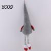 Festive Home Decor Plush Christmas Gnome Doll Decoration, Long Leg Soft Swedish Figurine, Holiday Stuffed Elf Dwarf Ornament for Tiered Tray Tabletop