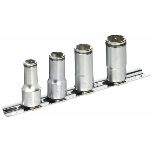 Yamashita Industrial Research Institute Koken Socket Set, 3/8" (9.5mm) Square, Nut Grip Semi-Deep Socket Rail Set RS3350 x 4