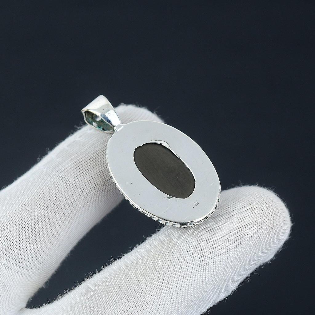 Abalone Shell Pendant, Abalone Shell Gemstone Handmade 925 Sterling Silver Jewelry Pendant For Women's Gifts, Gemstone Jewelry For Her