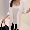 Ženy Jaro Podzim Středně dlouhý Cardigan Dámské Elegantní Kapesní Pletené Svrchní Oděvy Svetr Cape Topy