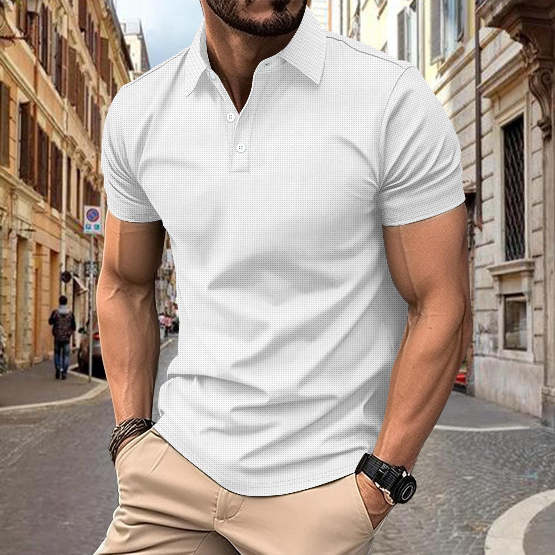 

Men’s Plain Summer Polo Shirt – Casual Sports Polo Shirt S белый