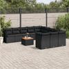 VidaXL Garden Lounge Set with Cushions 12 Pcs, Patio Sofas, Patio Furniture Set, Outdoor Furniture, Black 3256237