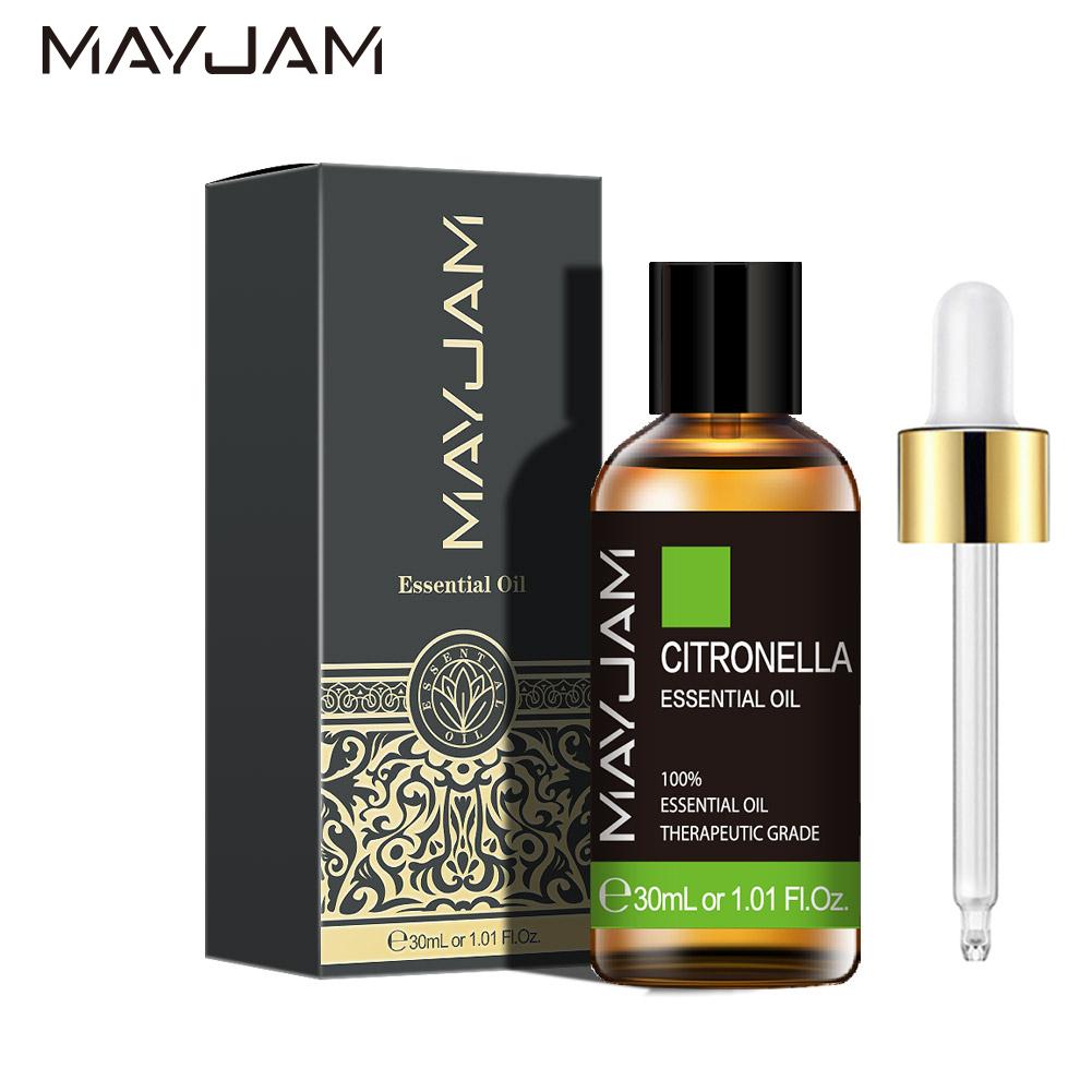 MAYJAM 10ml/30ml/100ml Citronella Pure Essential Oil Natural Aromatherapy Spa Body Massage Skin Care Purify the Air Bactericide