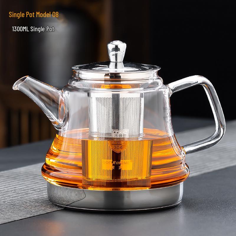 2026 Induction Cooker Glass Teapot: Heat-Resistant, Thickened Kettle for Boiling and Brewing on Ceramic Cooktops