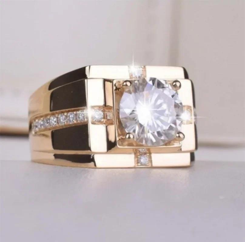 Men's and Women's Rings Inlaid with Artificial Zircon Are Trendy Versatile Fashionable High-end and Luxurious In Design Zircon