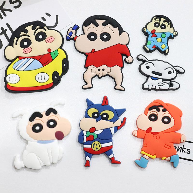 Crayon Shin-chan 3D Magnet & Sticker Set for DIY: Fridge, Shoes, Phone Case, and Car.
