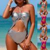 Ladies' Fashion Item, Tight Fitting And Slimming, Polarized Hot Stamping, High Elasticity And Sexy One-piece Swimsuit